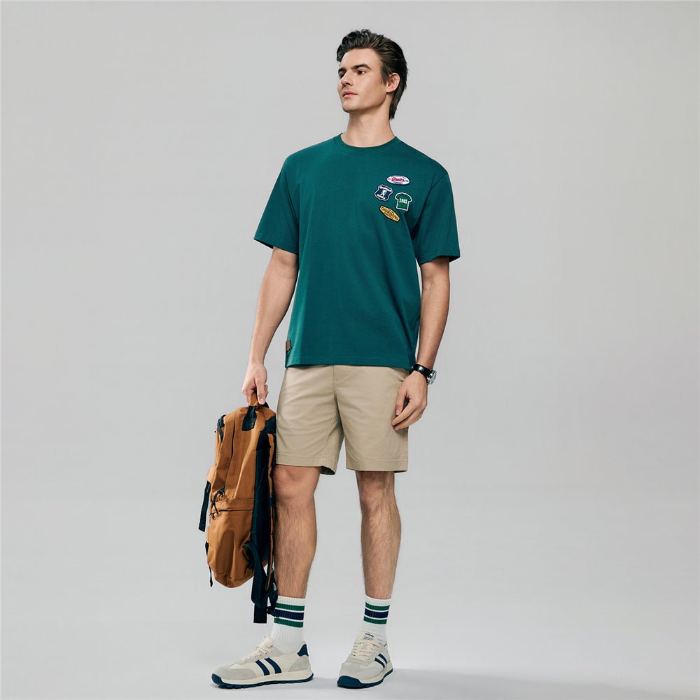 Men's Relaxed Fit Multi-Badge Graphic Tee