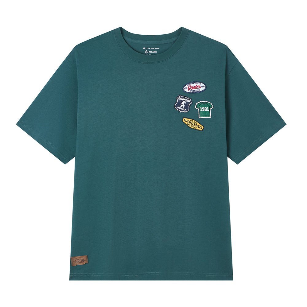 Men's Relaxed Fit Multi-Badge Graphic Tee