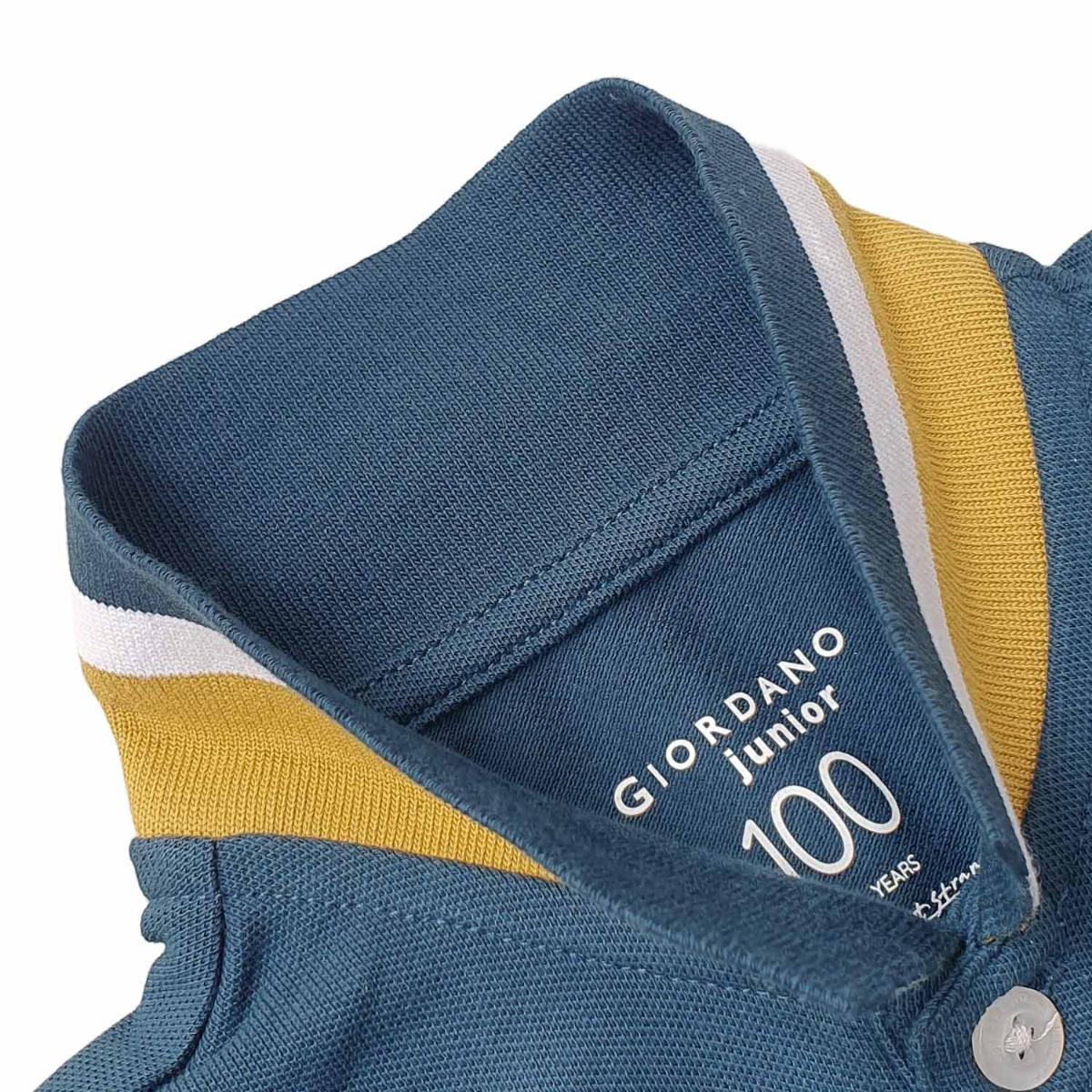 JUNIOR Cotton/Lycra Pique Knitted Collar Short Sleeve Slim Embrdry Bold Polo