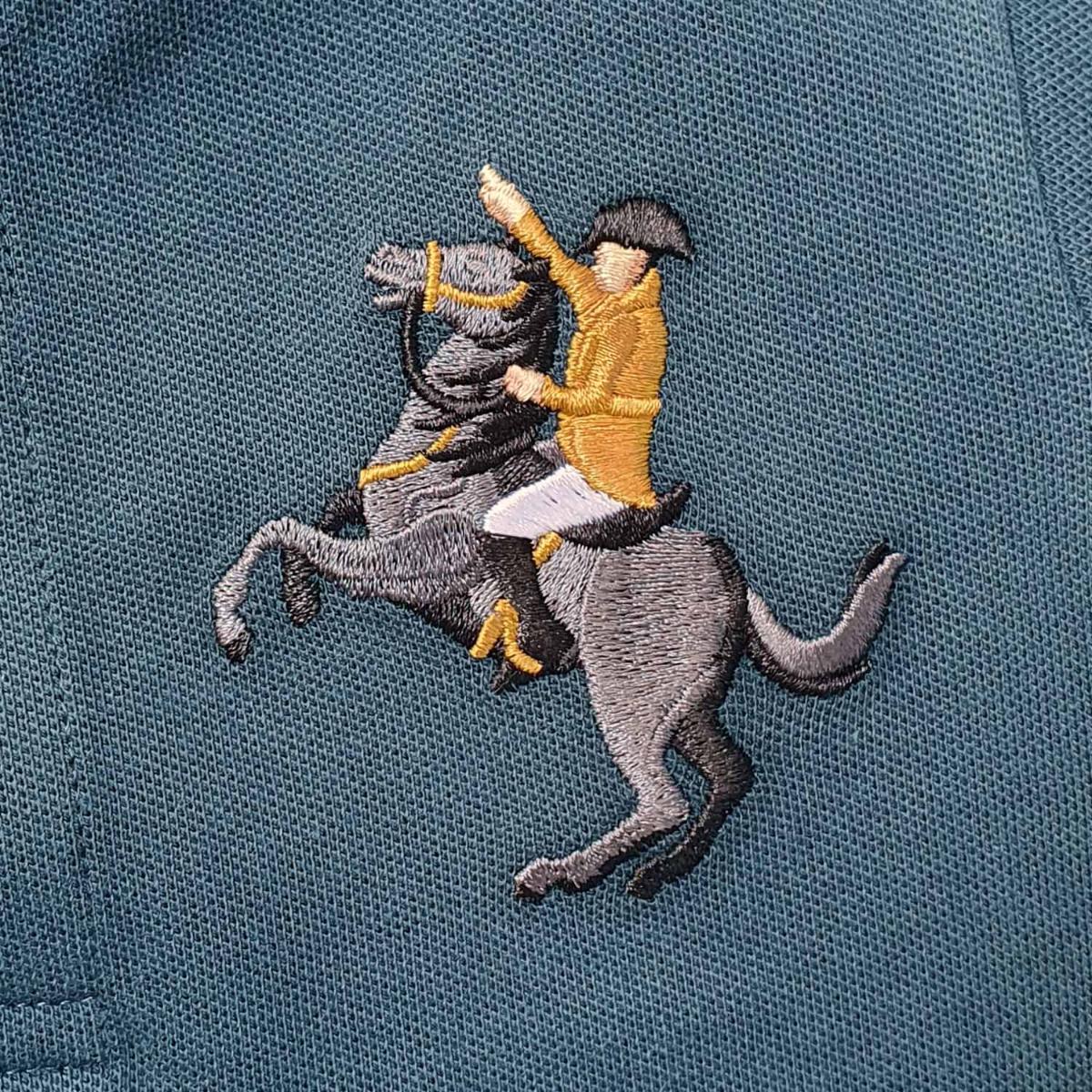 JUNIOR Cotton/Lycra Pique Knitted Collar Short Sleeve Slim Embrdry Bold Polo