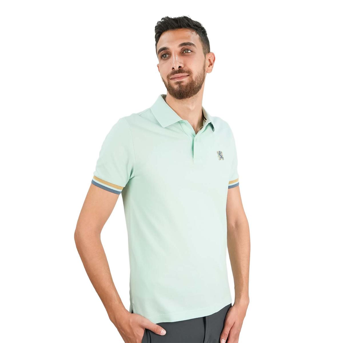 Men's Performance Polo: Classic Piqué, Tipped Collar, Embroidered Detail