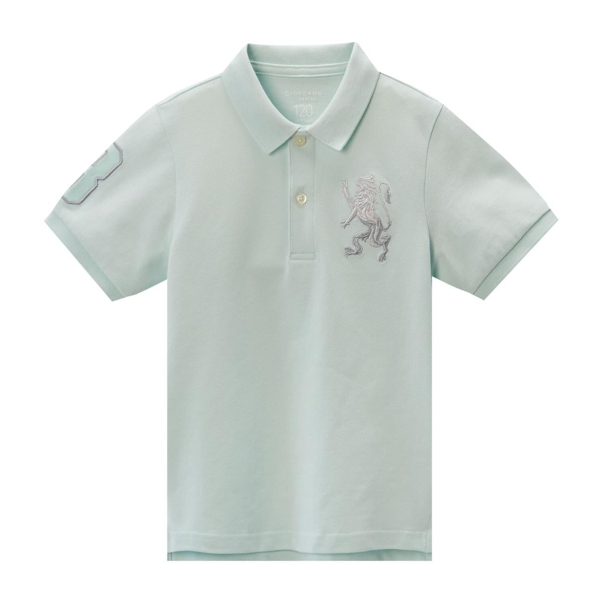 Kids' Lion Polo: 3D Embroidery, Comfort Piqué, Classic Style