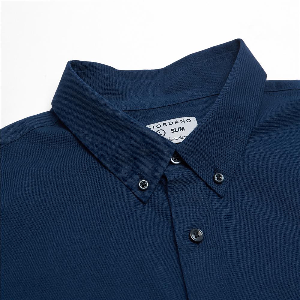 Men's Cotton Slim Oxford Shirt With Embroidery
