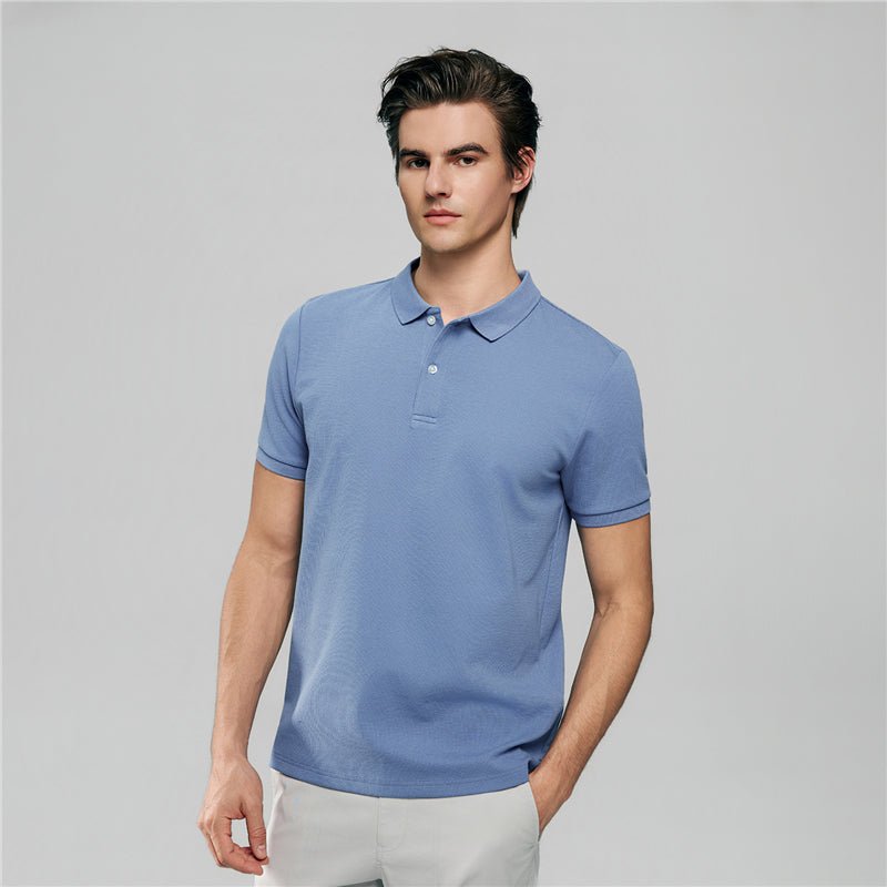 Men's Slim Waffle Knit Premium Polo