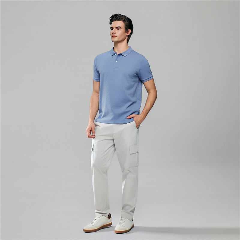 Men's Slim Waffle Knit Premium Polo