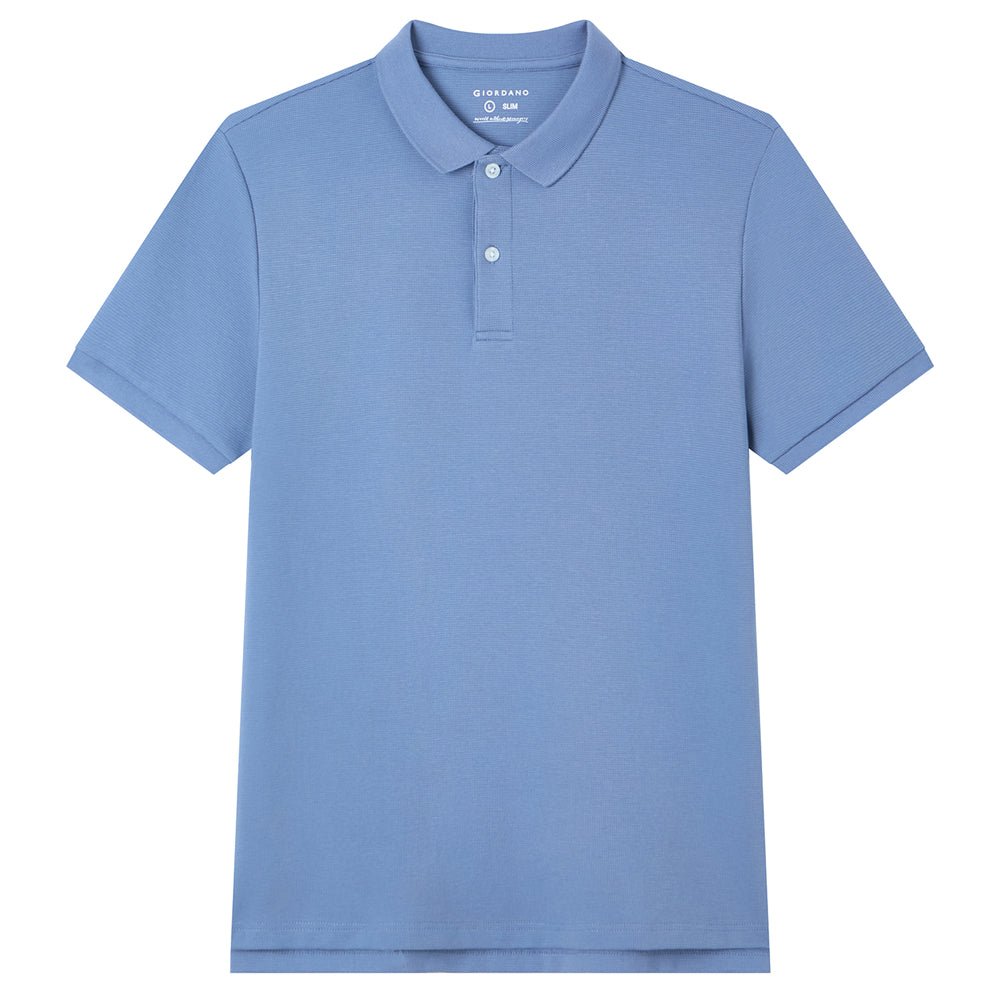 Men's Slim Waffle Knit Premium Polo
