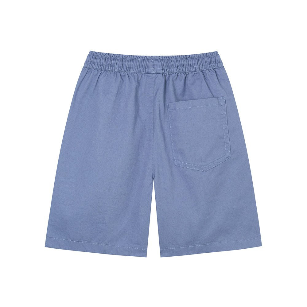 Kid's Cotton Twill Drawstring Shorts With Elastic Waist