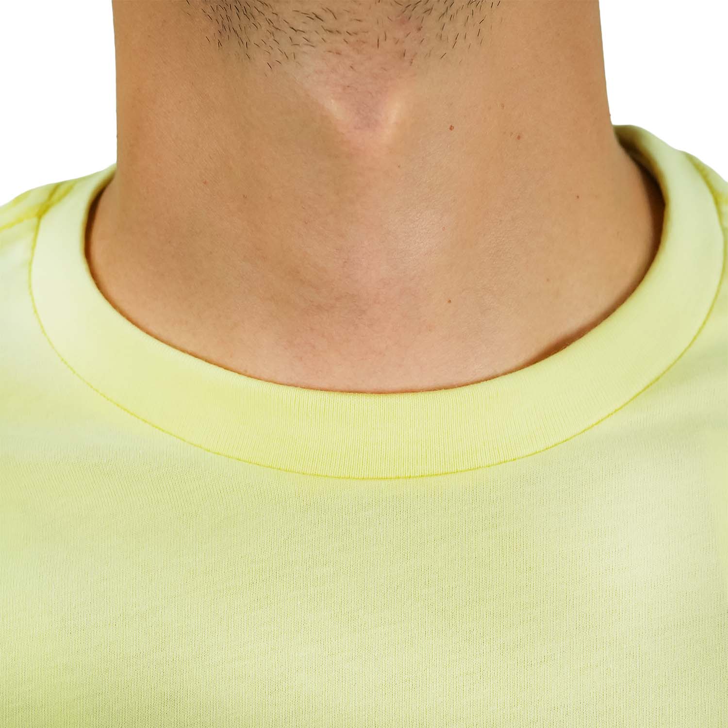 تي شيرت قطني جيرسي بطبعة نحيفة وأكمام قصيرة ورقبة دائرية