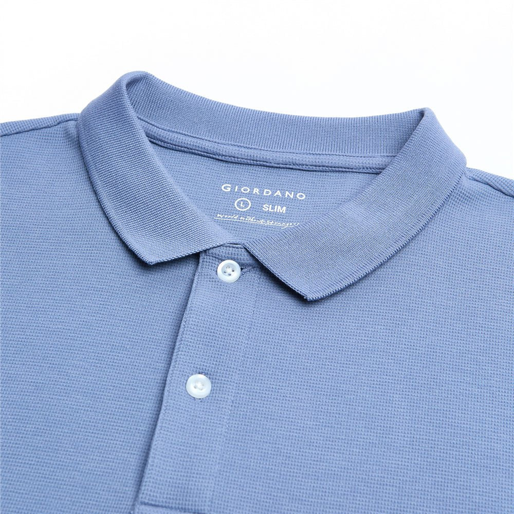 Men's Slim Waffle Knit Premium Polo