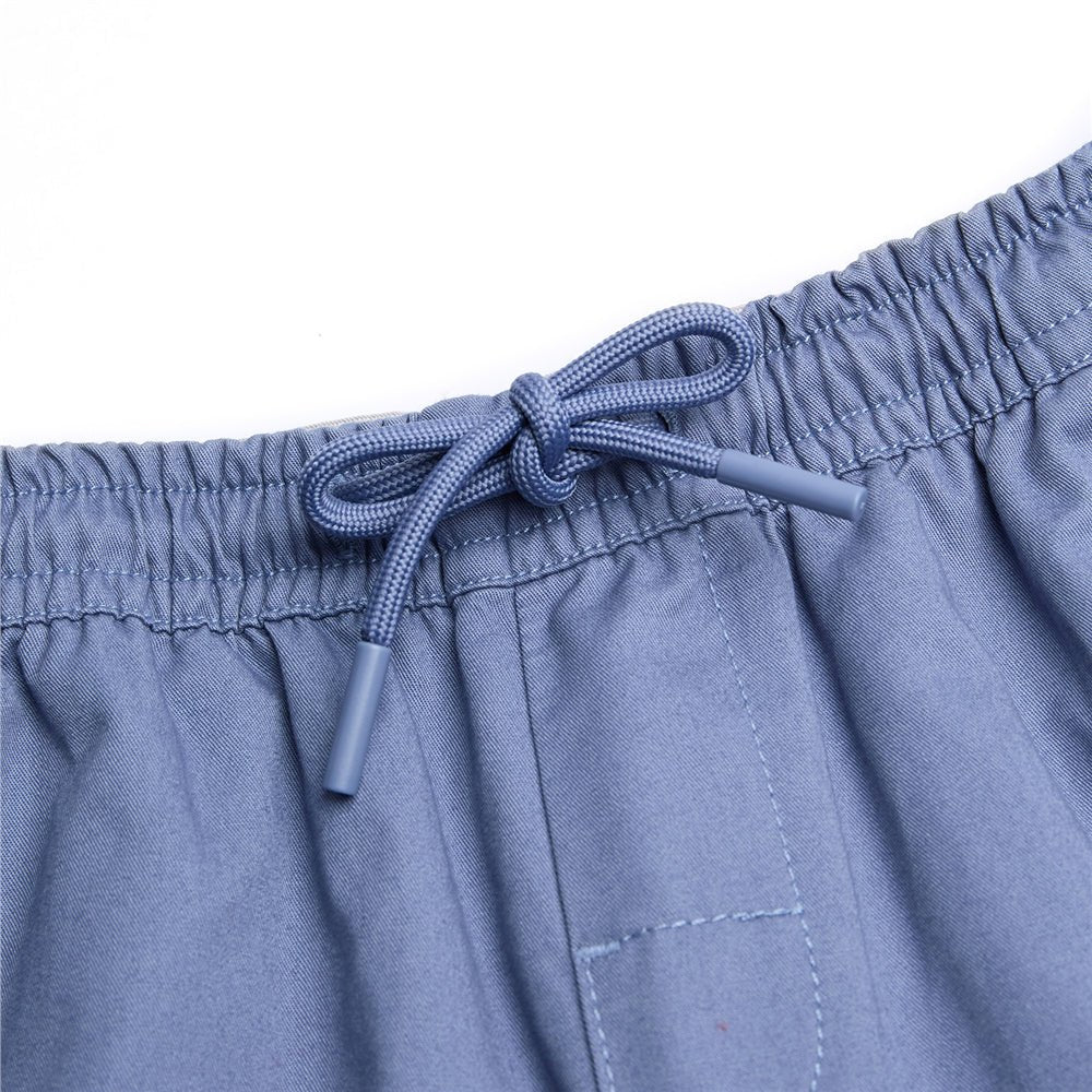 Kid's Cotton Twill Drawstring Shorts With Elastic Waist