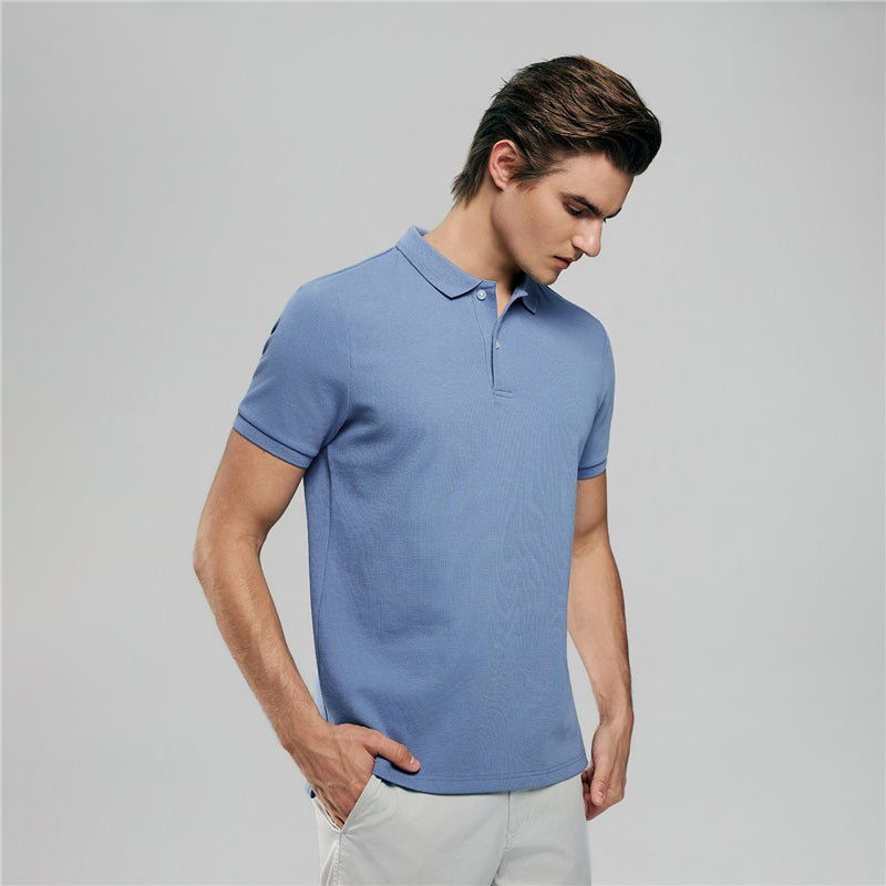 Men's Slim Waffle Knit Premium Polo