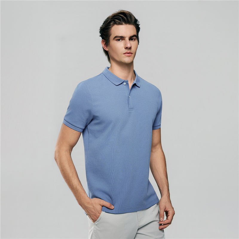 Men's Slim Waffle Knit Premium Polo