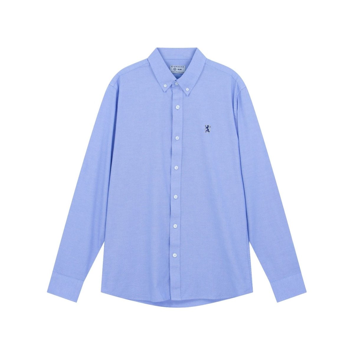 Men's Cotton Slim Oxford Shirt With Embroidery