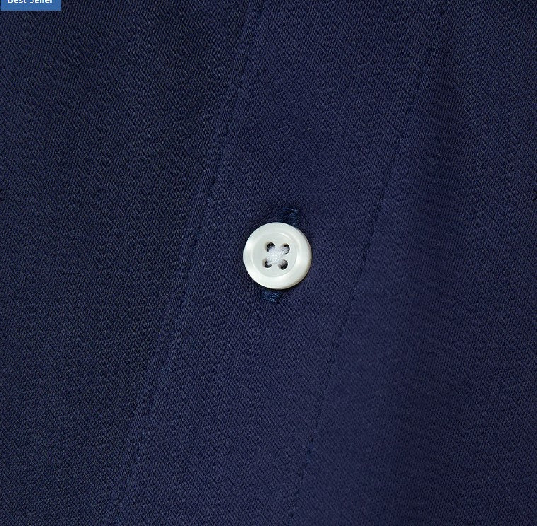 Cotton Interlock Flat Knit Color Short Sleeve Slim Embroidered Solid Polo (Liquid Touch)