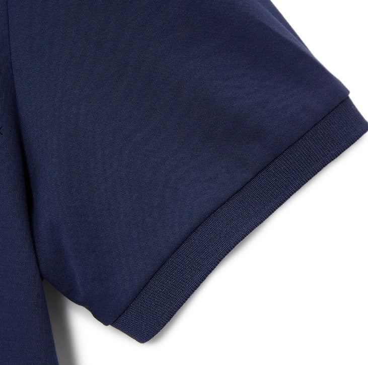 Cotton Interlock Flat Knit Color Short Sleeve Slim Embroidered Solid Polo (Liquid Touch)