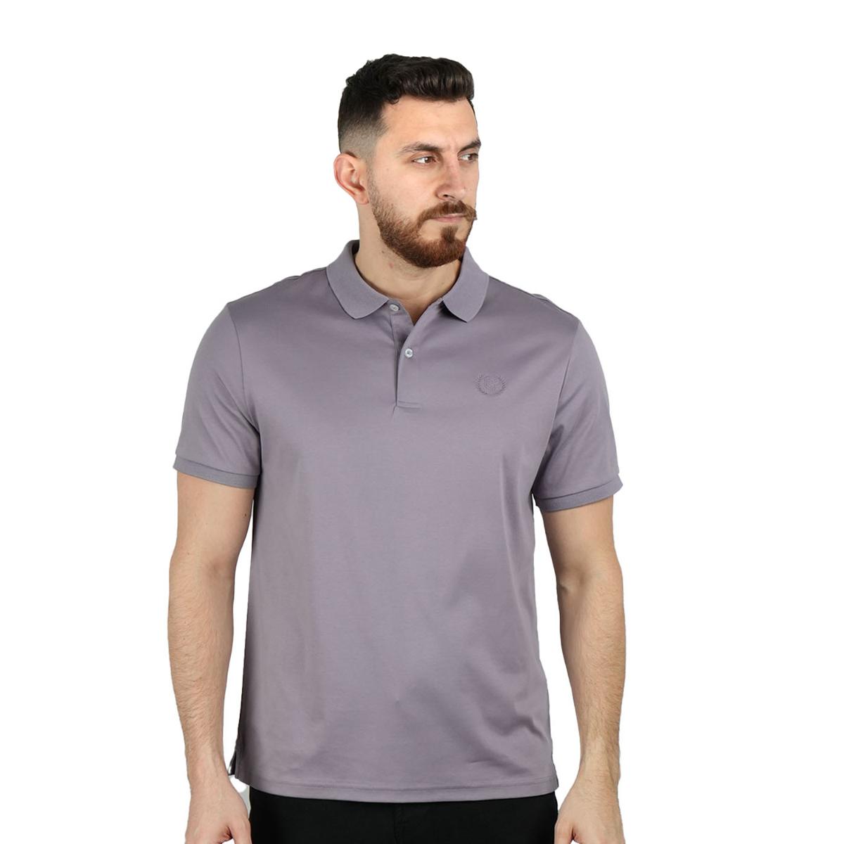 Cotton Interlock Flat Knit Color Short Sleeve Slim Embroidered Solid Polo (Liquid Touch)