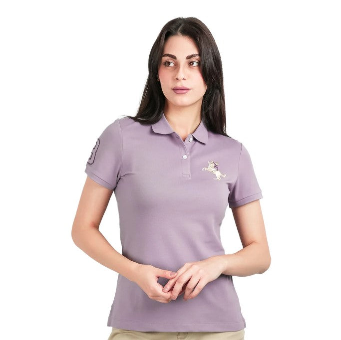 قميص بولو نابليون مطرز بقصّة Slim Fit للنساء