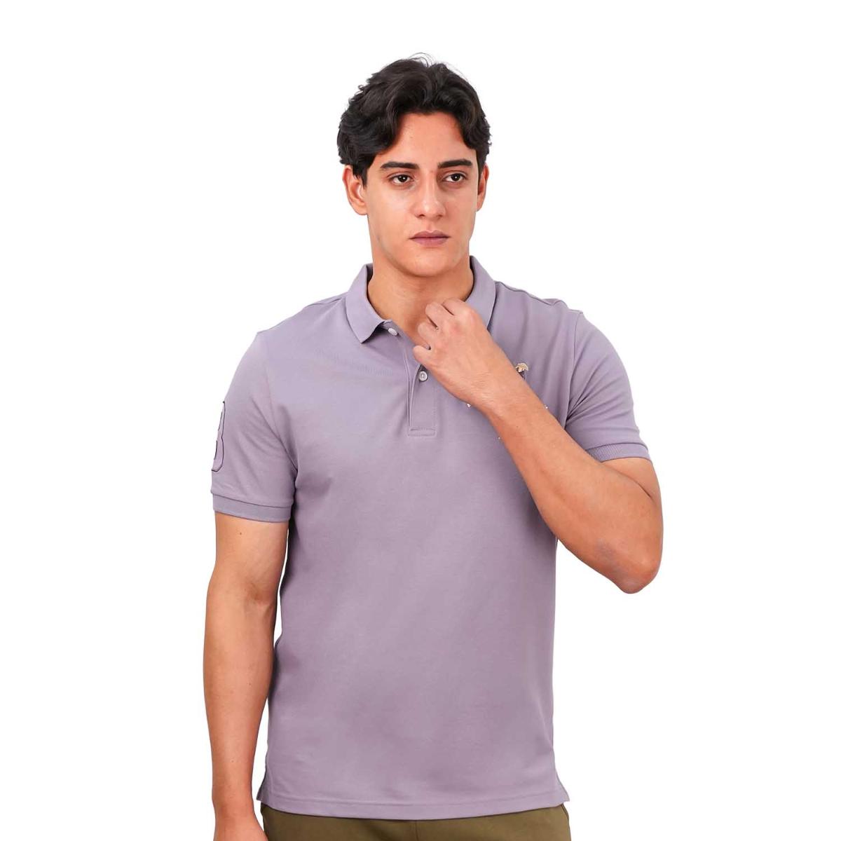 Men's Slim Fit Cotton Short Sleeve Napoleon Polo