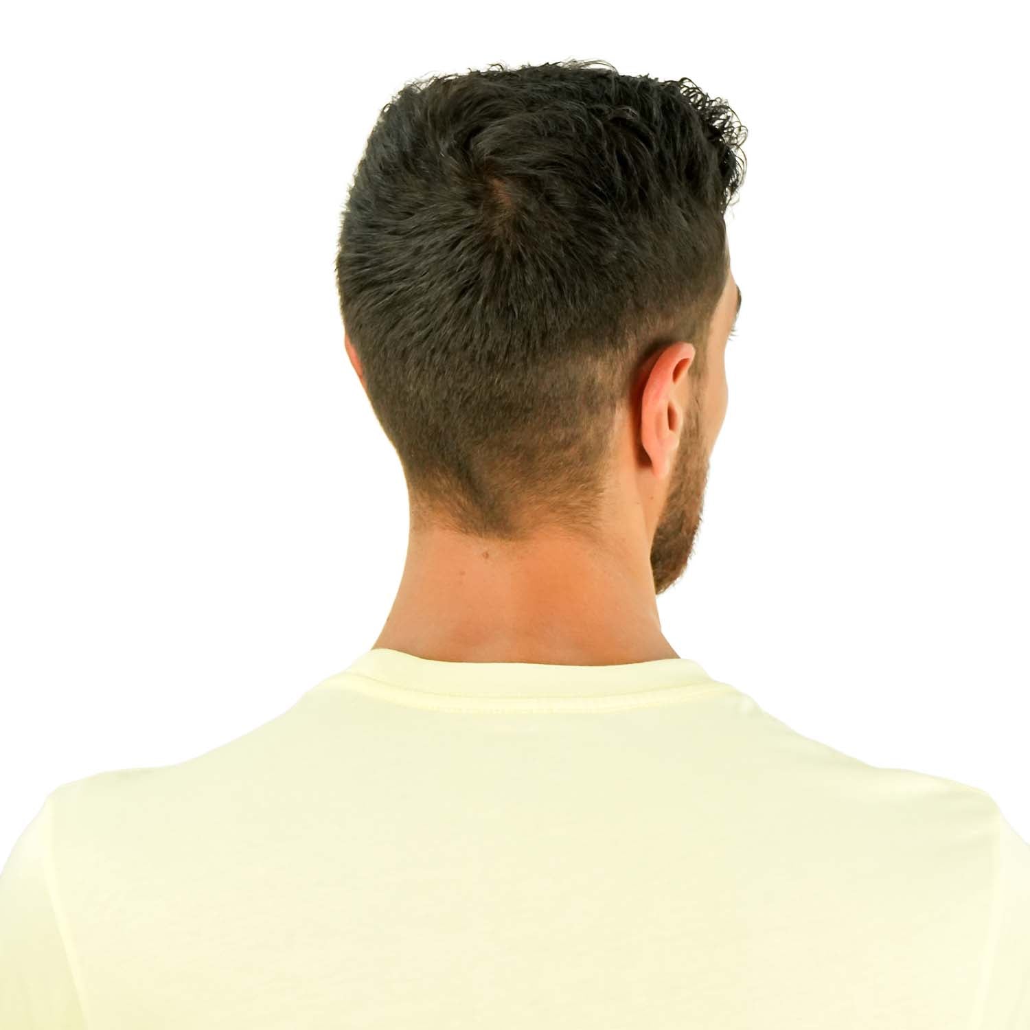 تي شيرت رجالي مطبوع عليه عبارة "عالم بلا غرباء" - قصة ضيقة، رقبة دائرية، قطن