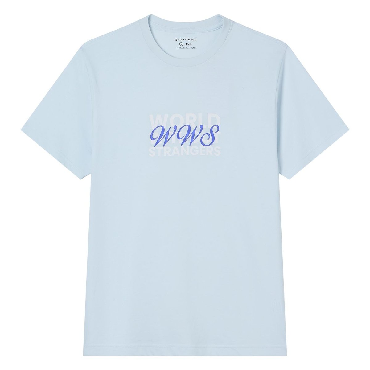 Men Slim World Without Strangers Print Tee