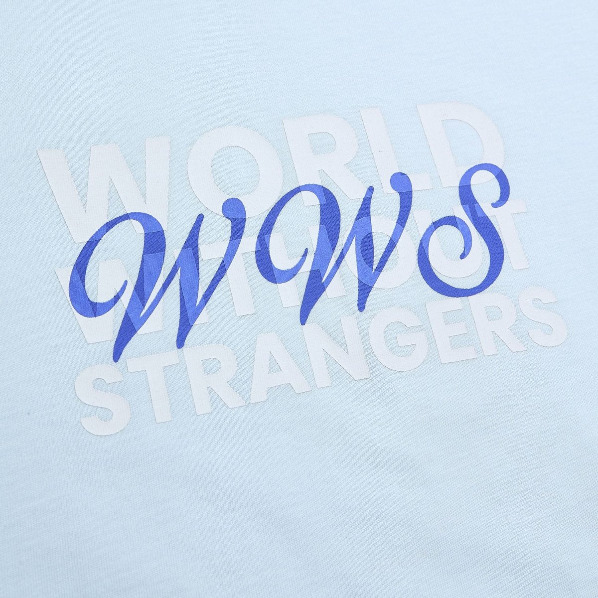 Men Slim World Without Strangers Print Tee
