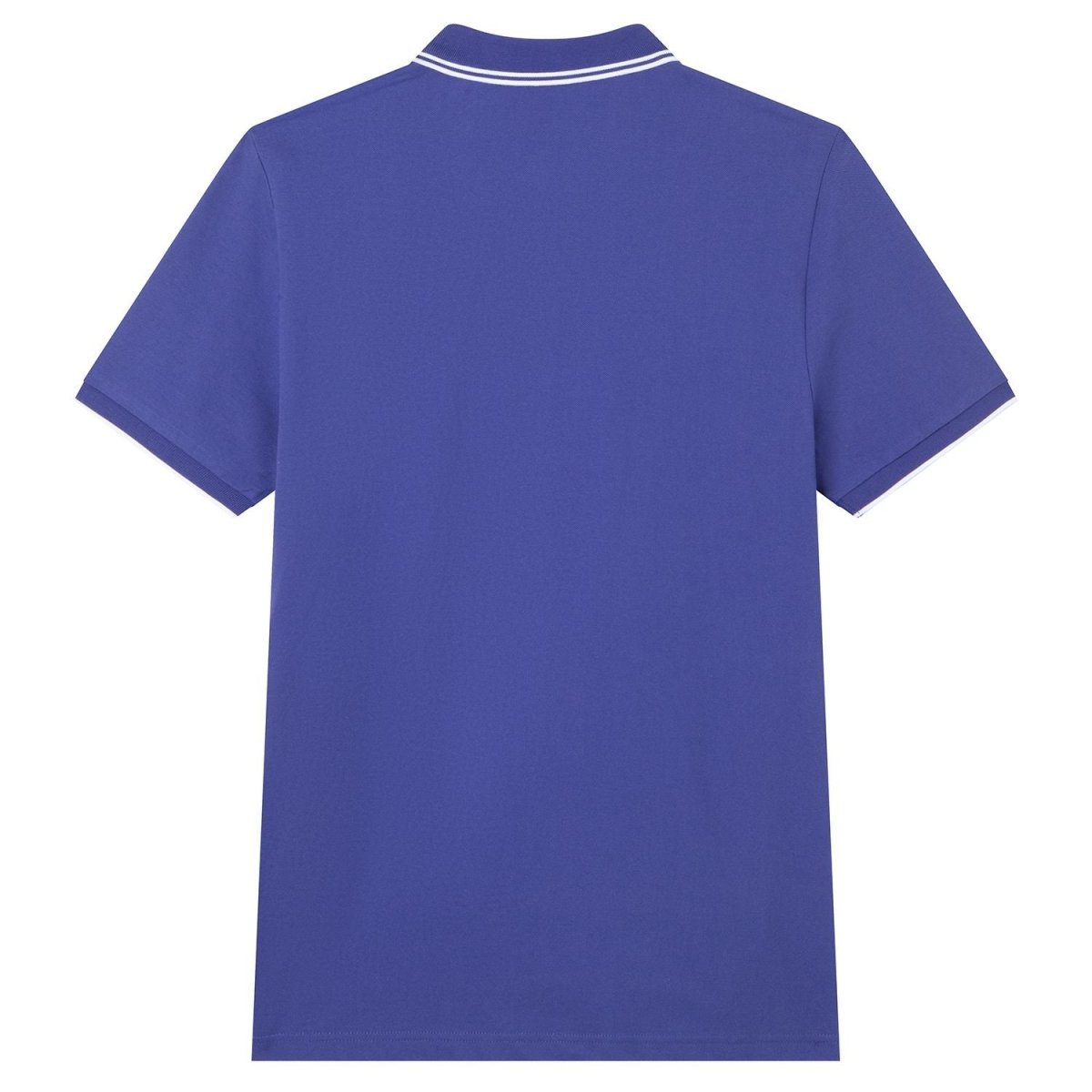 Men's Slim Pique Cotton Lycra Solid Polo with Flat Knit Collar
