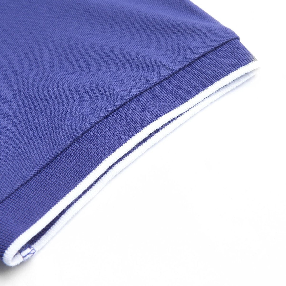 Men's Slim Pique Cotton Lycra Solid Polo with Flat Knit Collar