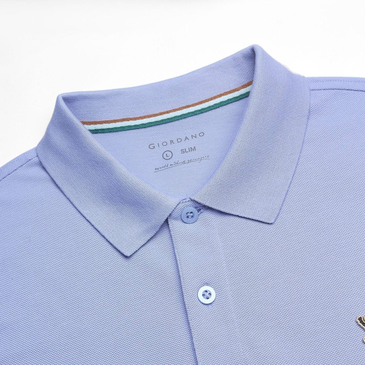 Men's Cotton Slim Performance Polo With Small Lion Embroidery