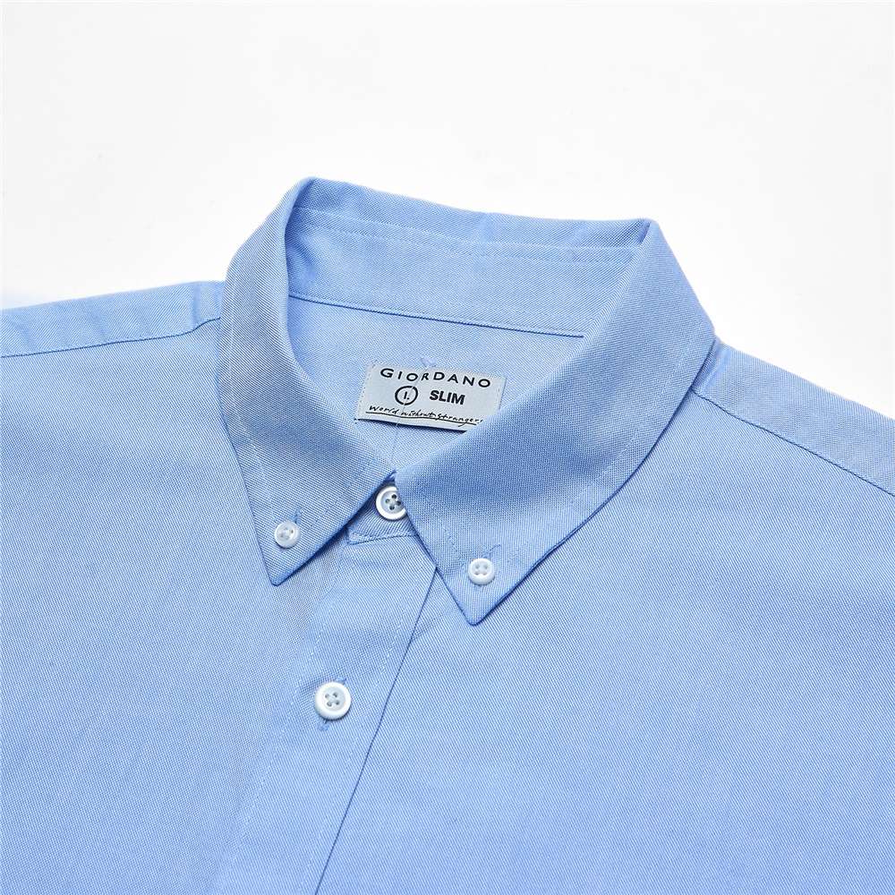Men's Cotton Slim Oxford Shirt With Embroidery