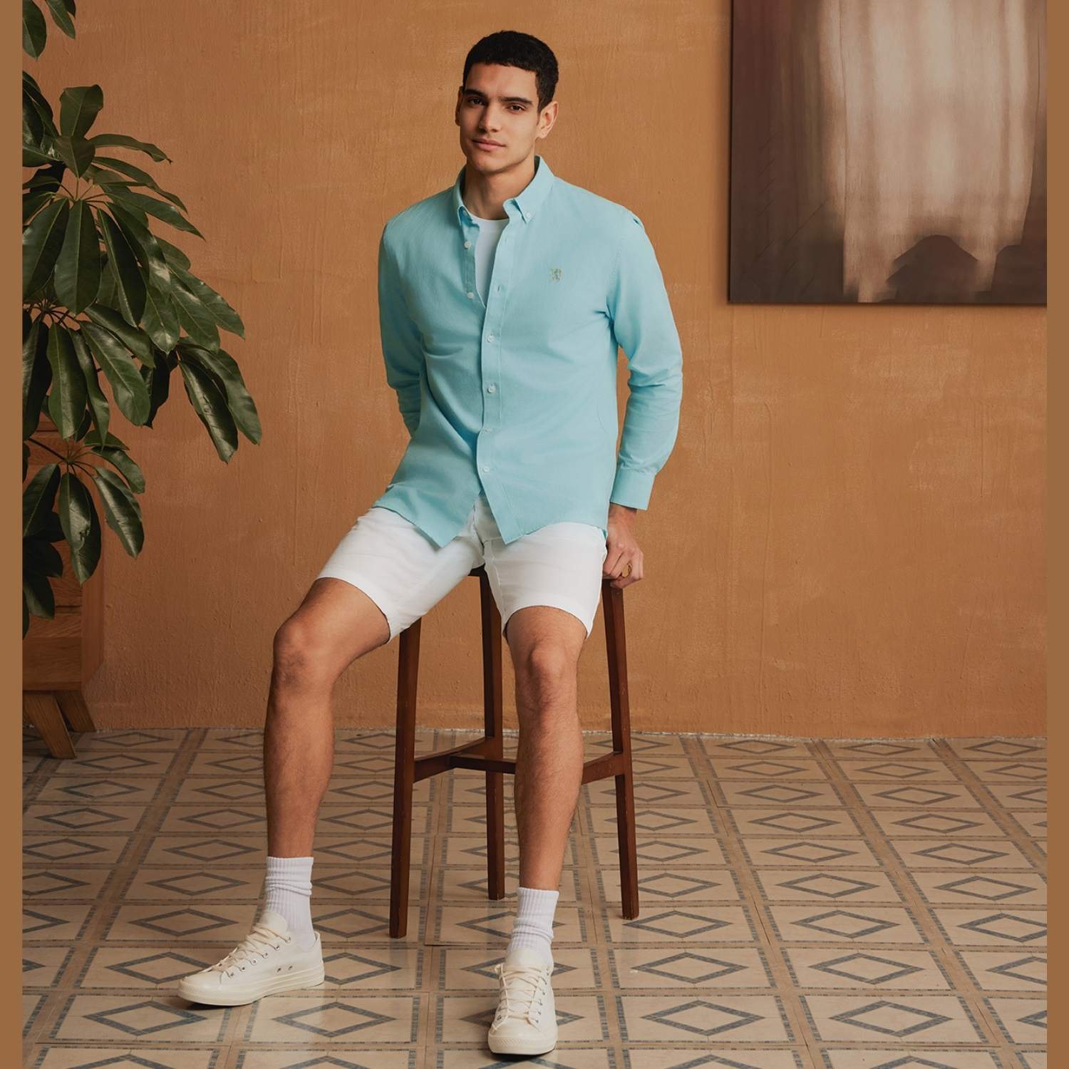 Men's Lion Cotton Oxford Shirt