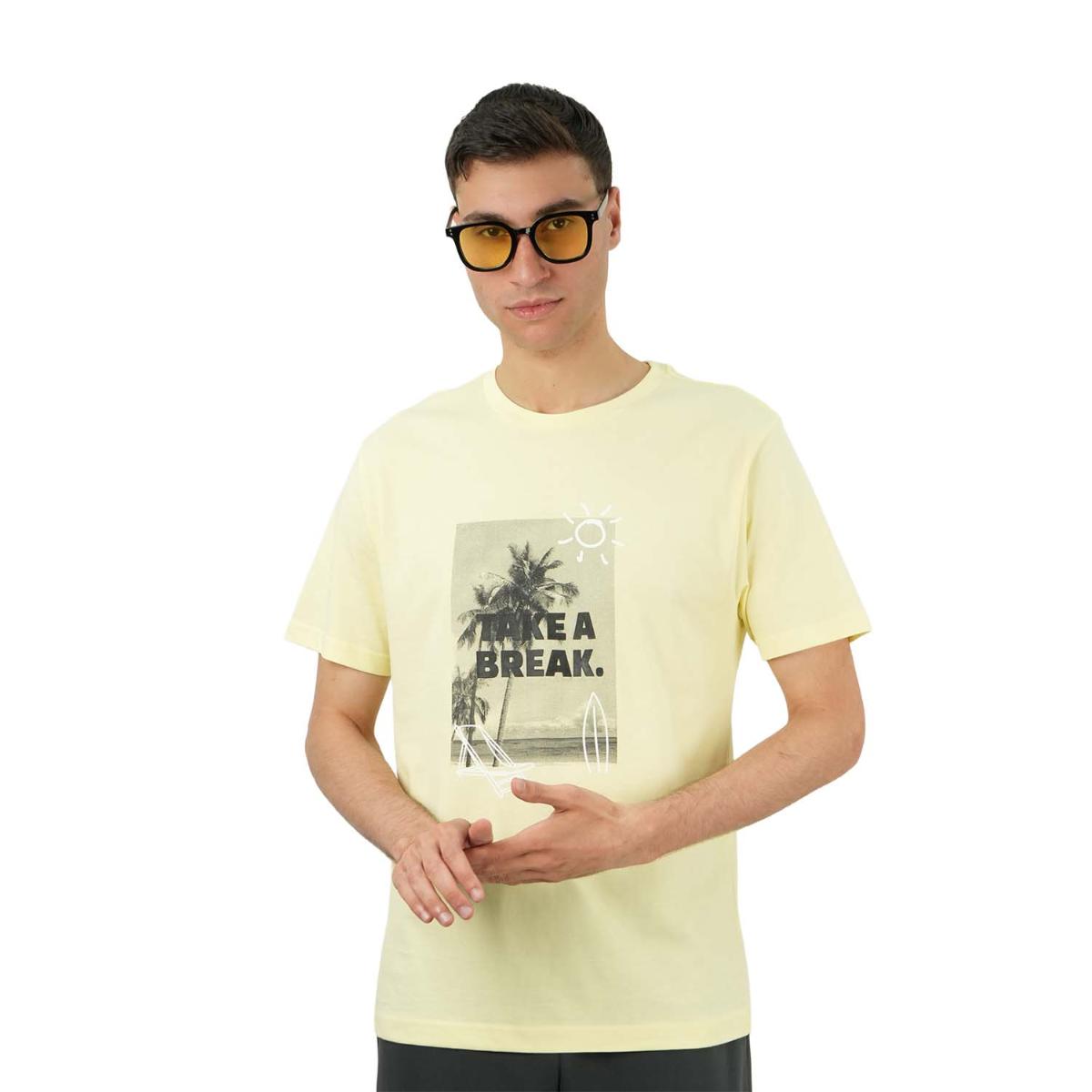 تي شيرت رجالي من القطن الجيرسي المطبوع