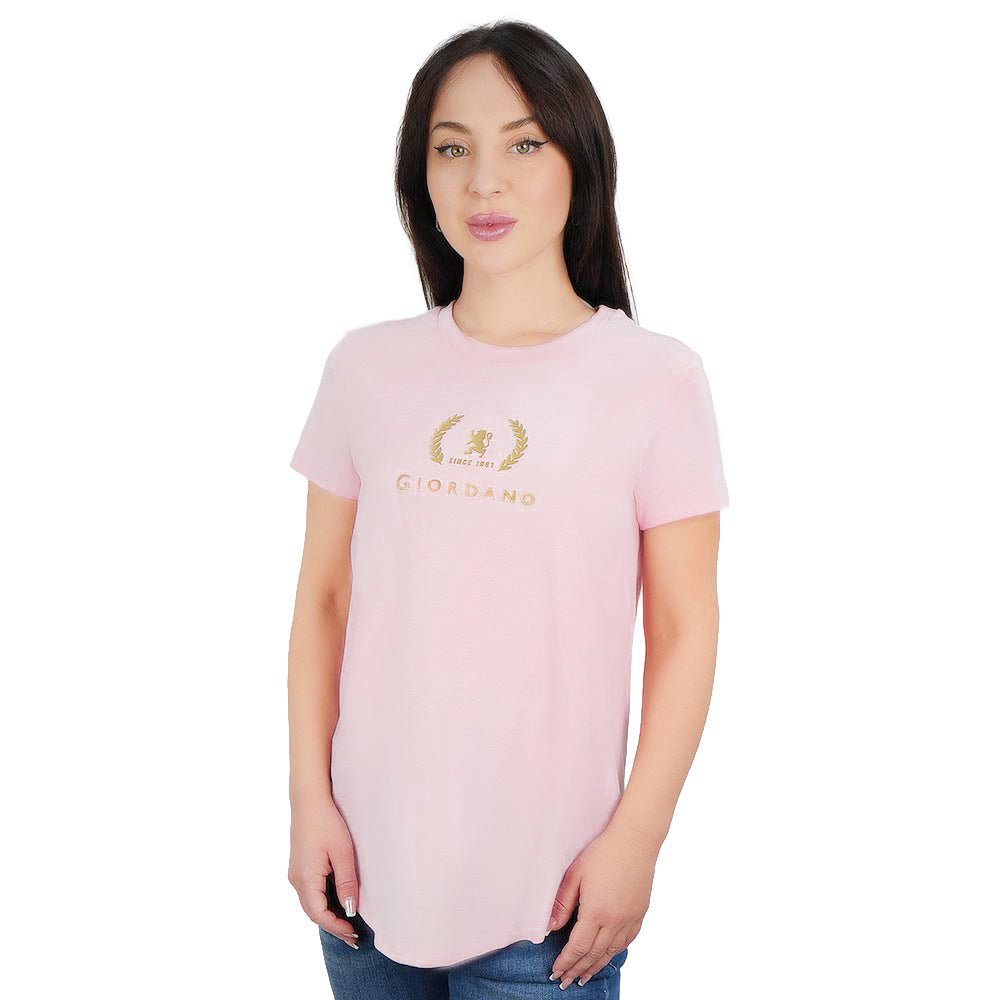 Women's Regular Fit Cotton Crew Neck Printed Tee
