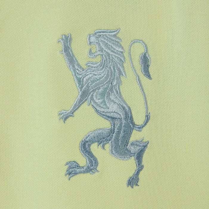 Men's 3D Lion Polo: Slim Fit, Bold Embroidery, Premium Pique
