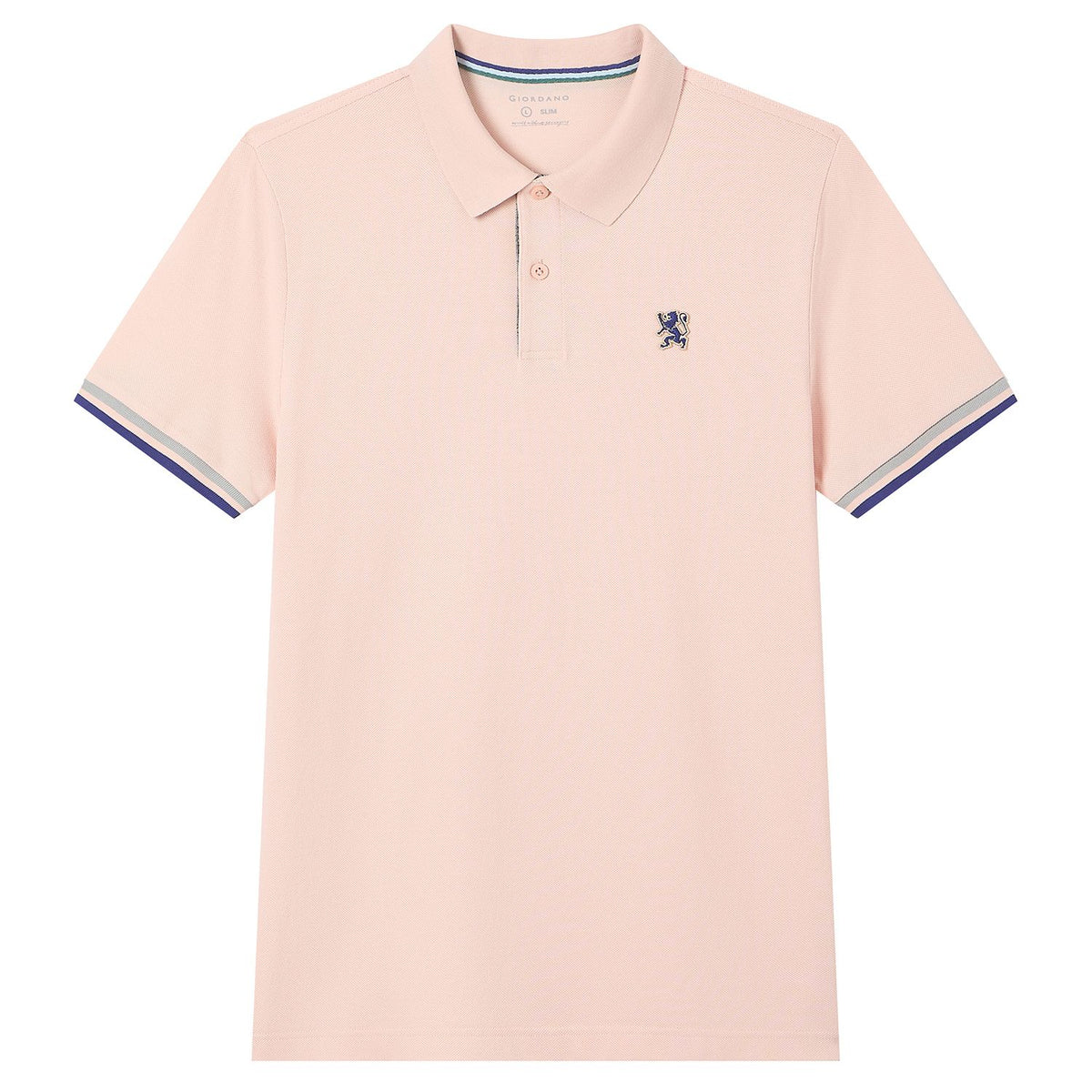 Men's Slim Fit Embroidered Solid Polo