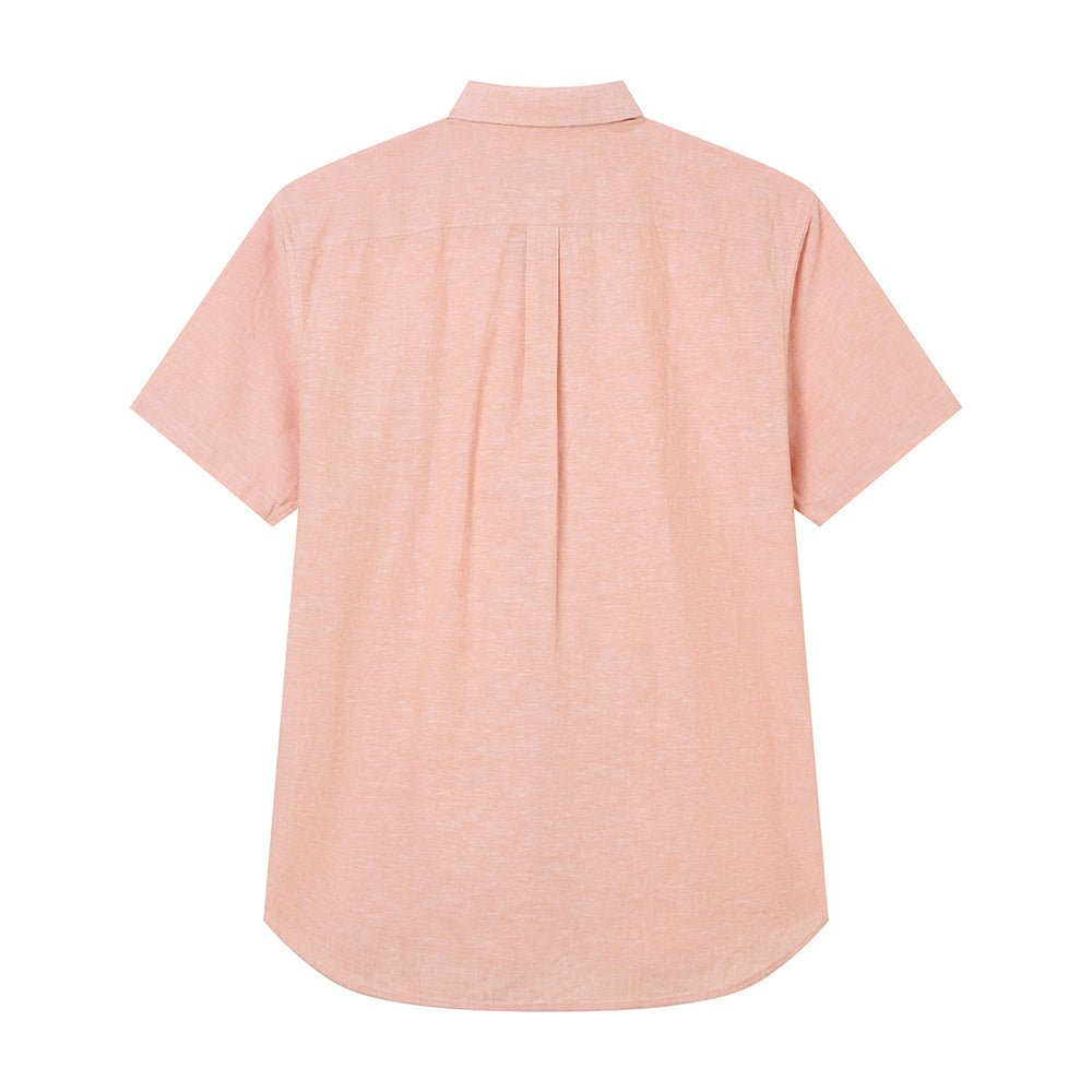 Men's Slim Linen Cotton Short-Sleeve Shirt