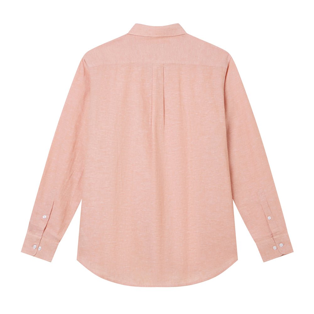 Men's Slim Linen Cotton Solid Shirt