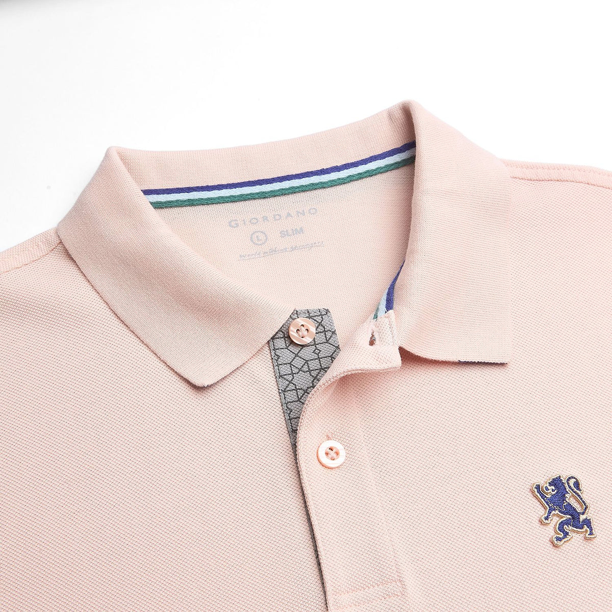 Men's Slim Fit Embroidered Solid Polo