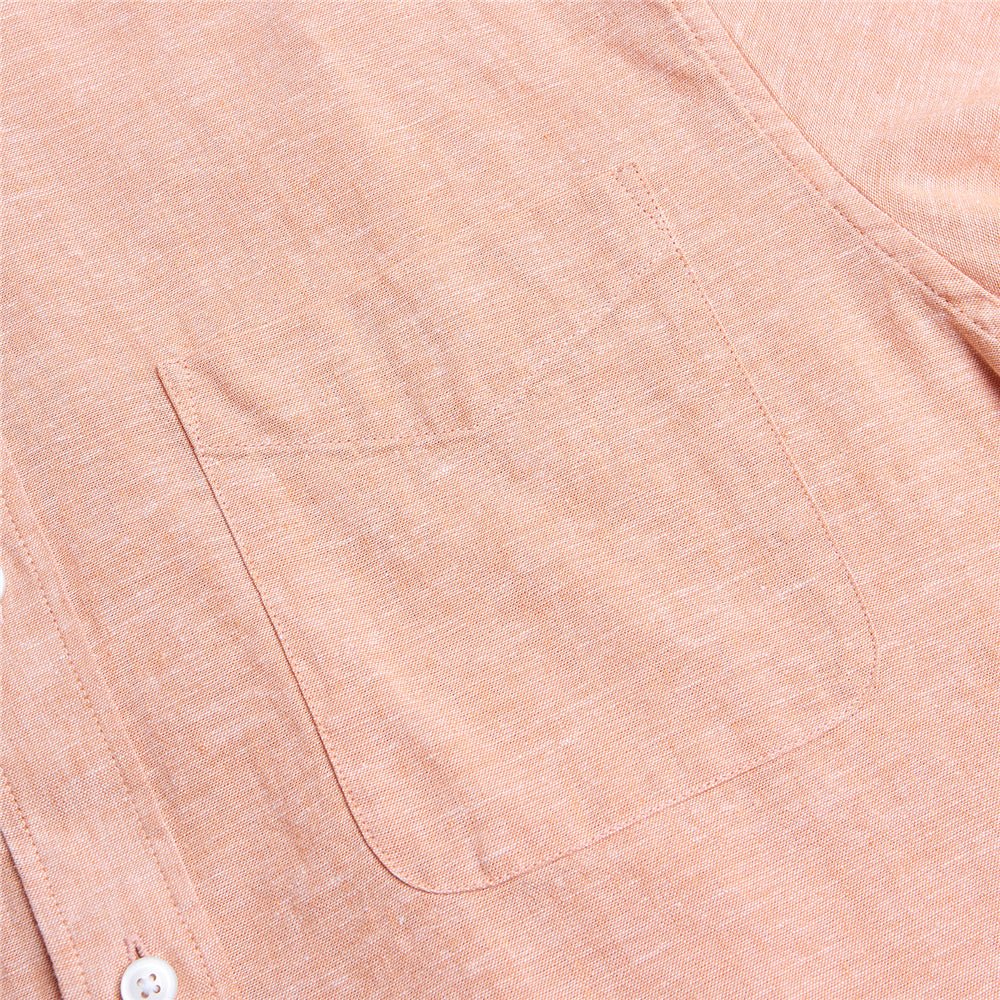 Men's Slim Linen Cotton Short-Sleeve Shirt