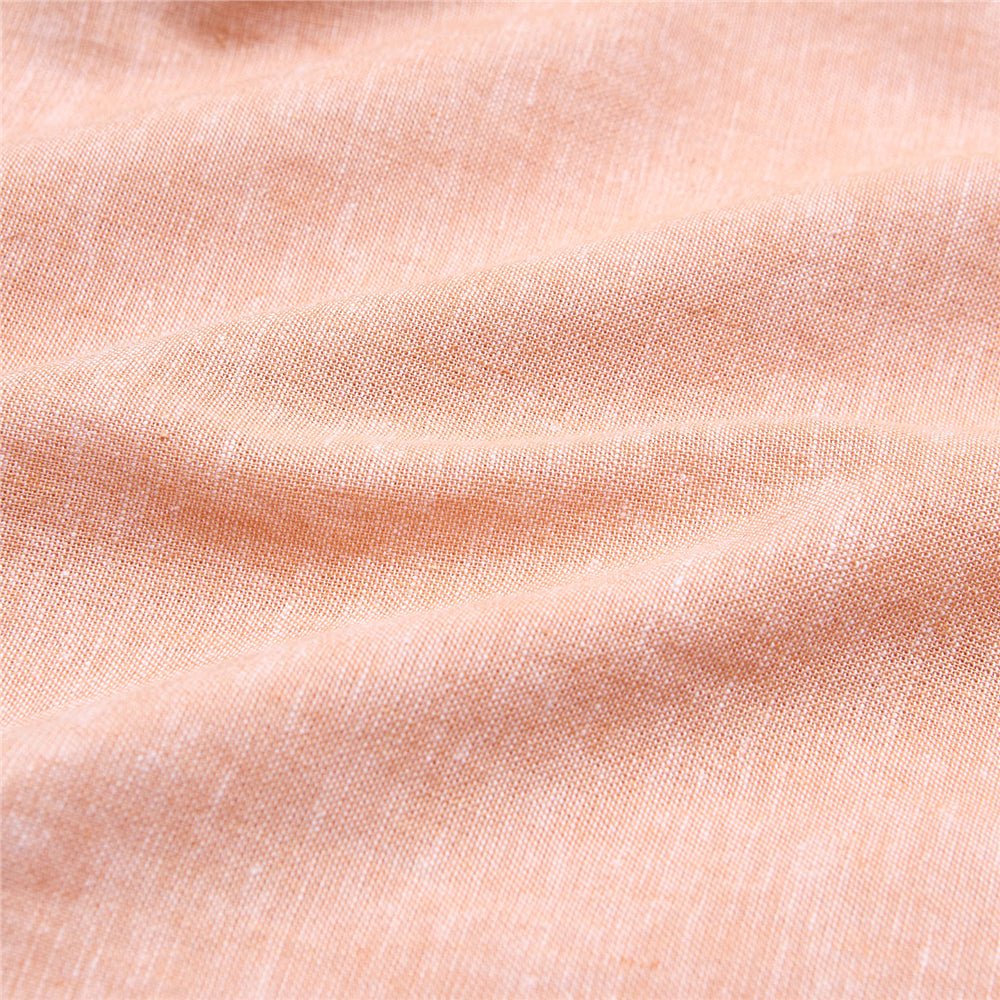Men's Slim Linen Cotton Solid Shirt