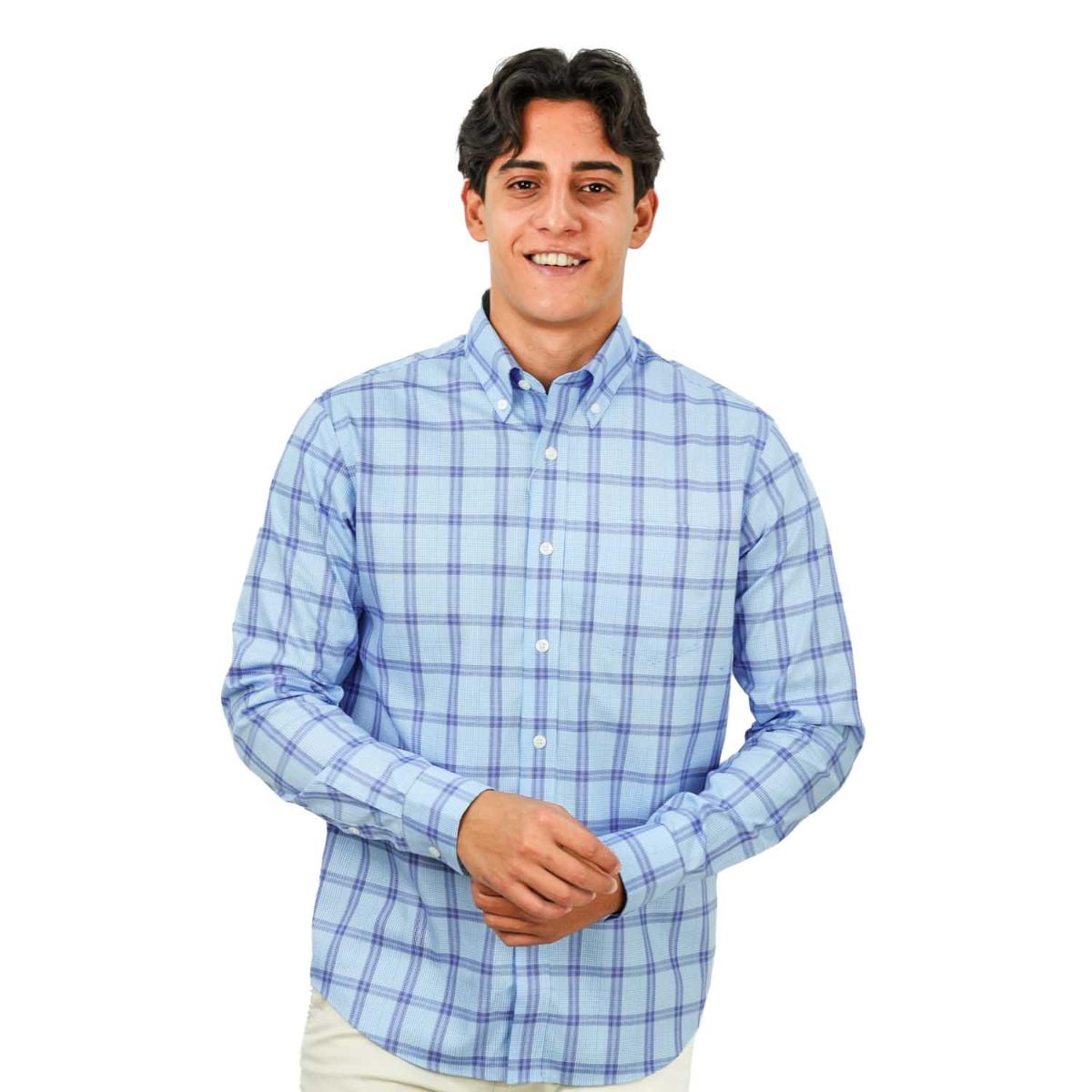 Men's Wrinkle-Free Long Sleeve Cotton Oxford Shirt