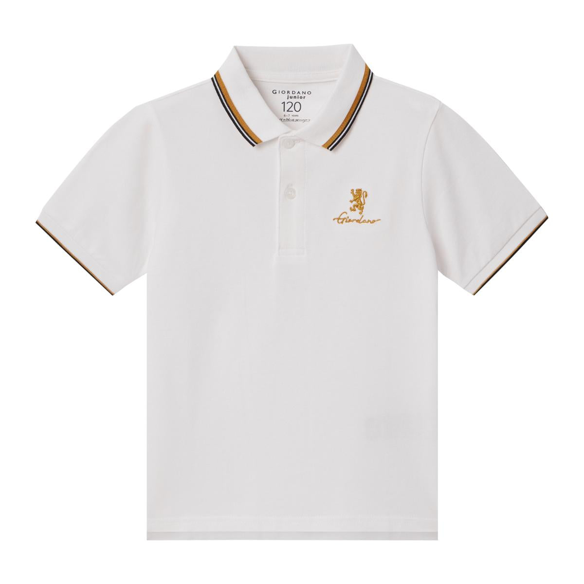 Junior's Slim Fit Cotton Pique Signature Embroidery Polo