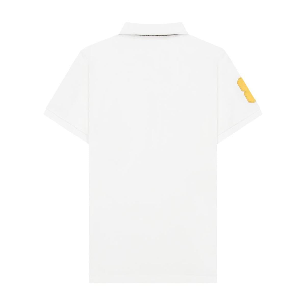 Men's 3D Lion Polo: Slim Fit, Bold Embroidery, Premium Pique