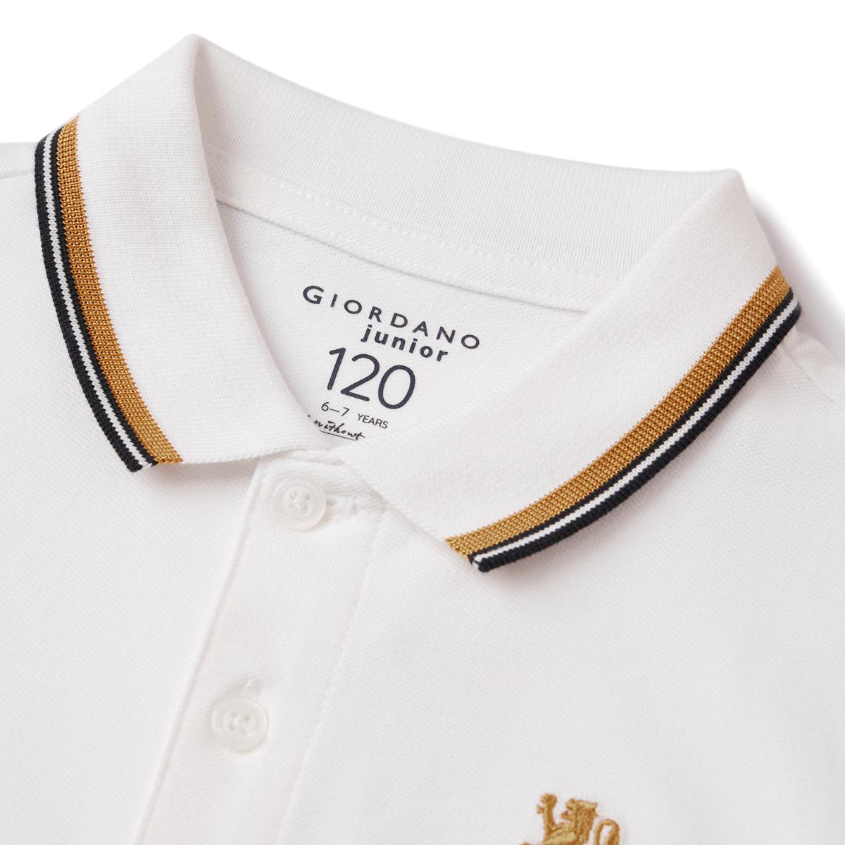 Junior's Slim Fit Cotton Pique Signature Embroidery Polo