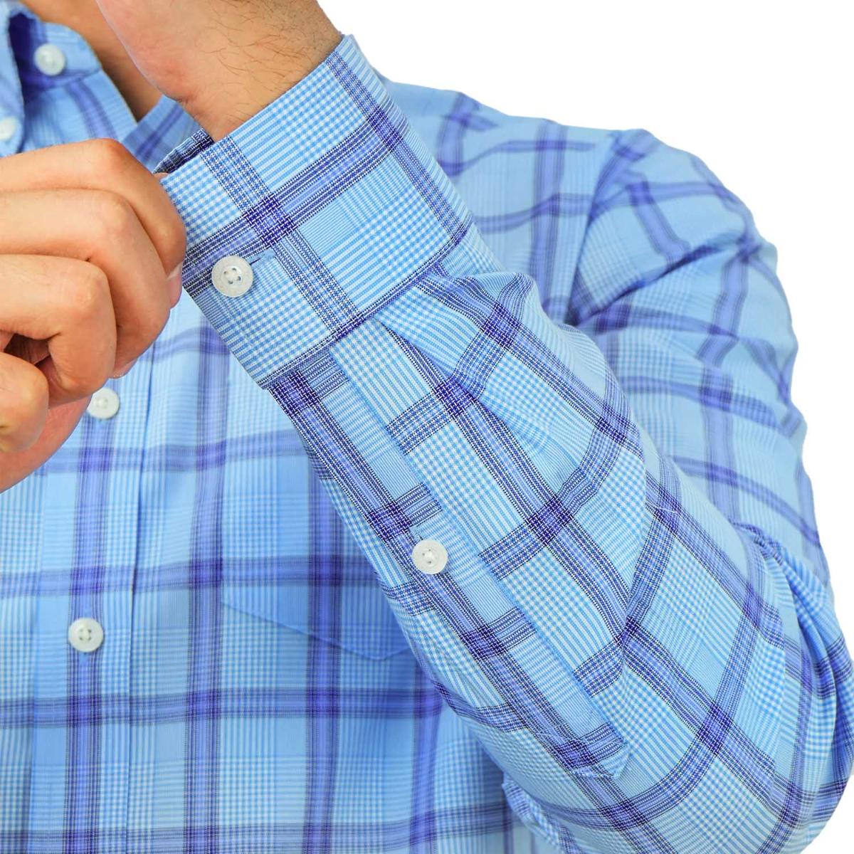 Men's Wrinkle-Free Long Sleeve Cotton Oxford Shirt