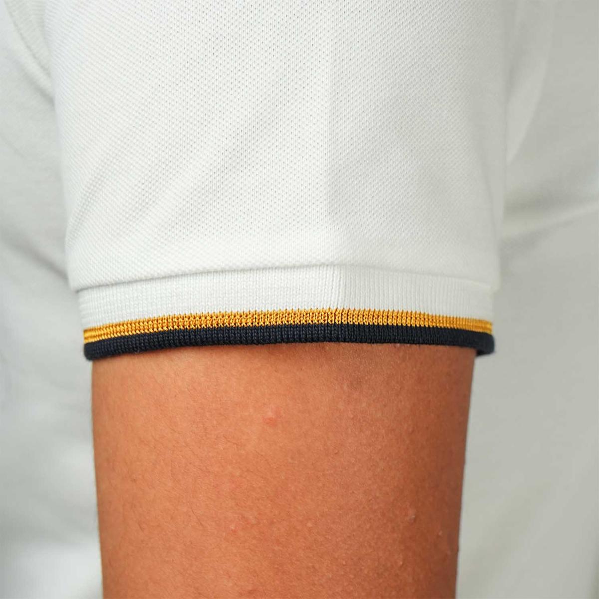 قميص بولو نسائي كلاسيكي من القطن بيكيه - قصة ضيقة، تفاصيل مطرزة