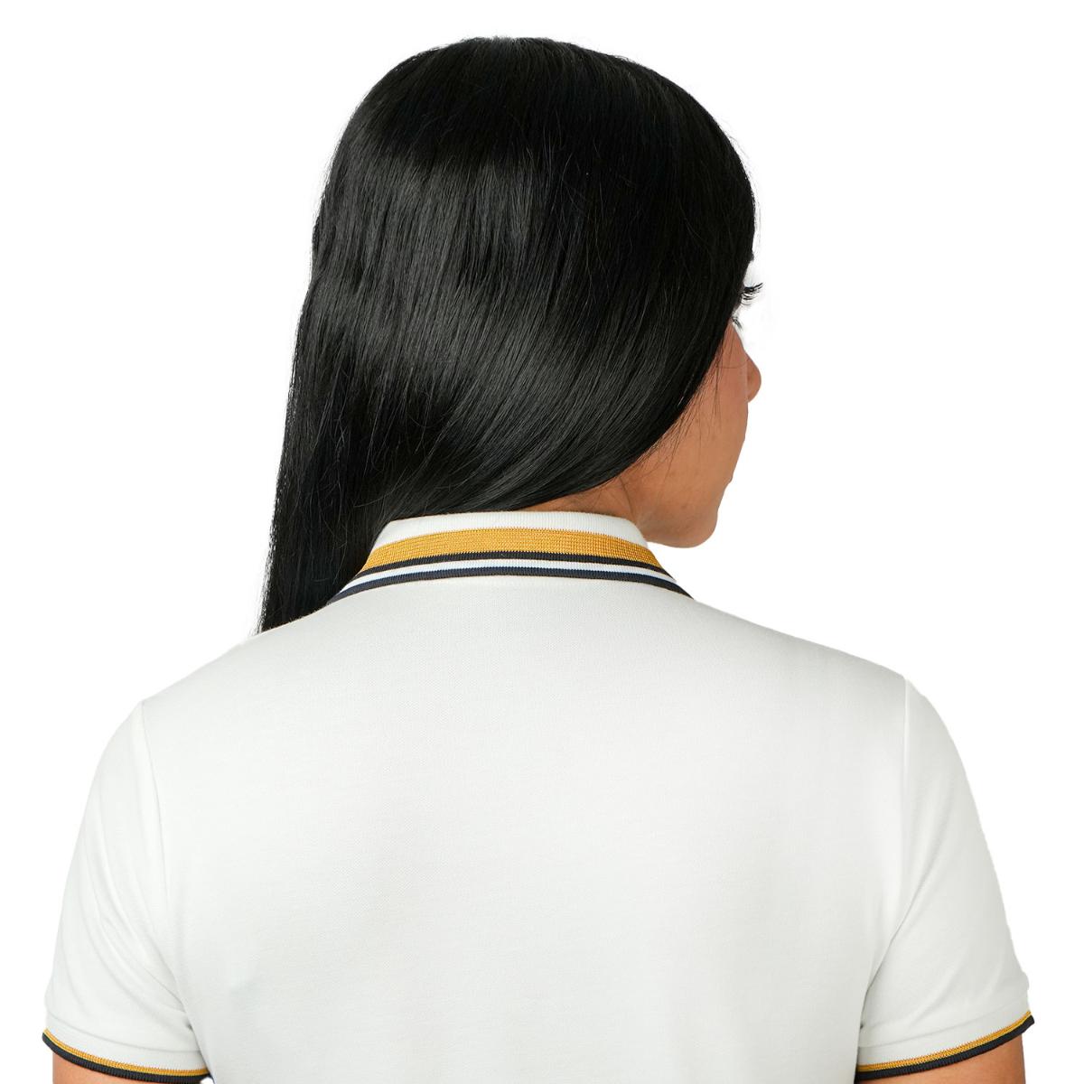 قميص بولو نسائي كلاسيكي من القطن بيكيه - قصة ضيقة، تفاصيل مطرزة