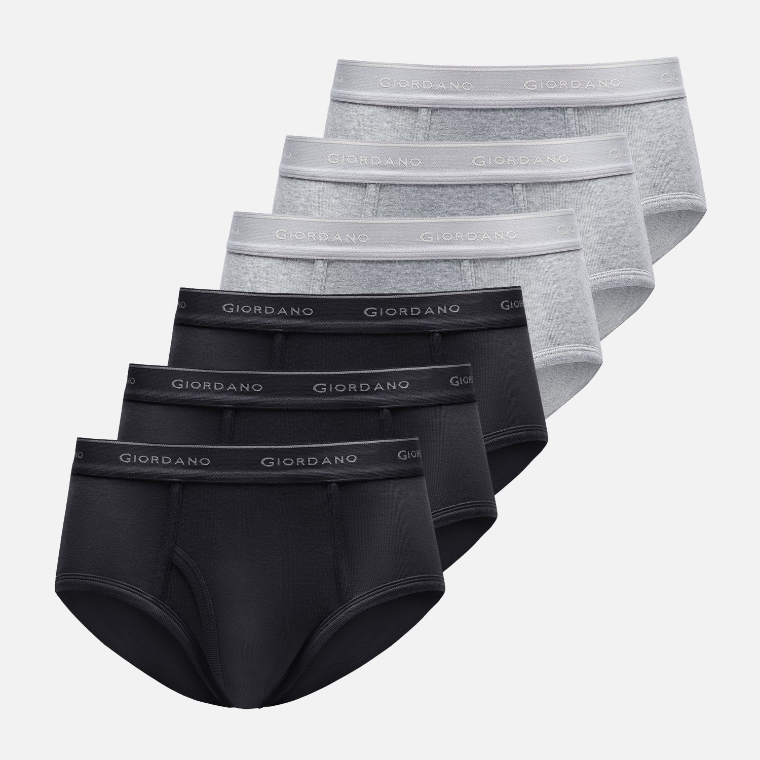 Men's Classic Cotton Rib Briefs 6-Pack Essentials