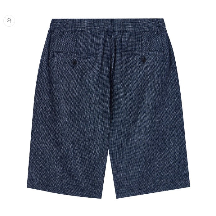 Men's Shorts Linnen/Cotton Plan Wave Low Rise Slim Triple Elastic Wrest Bermuda