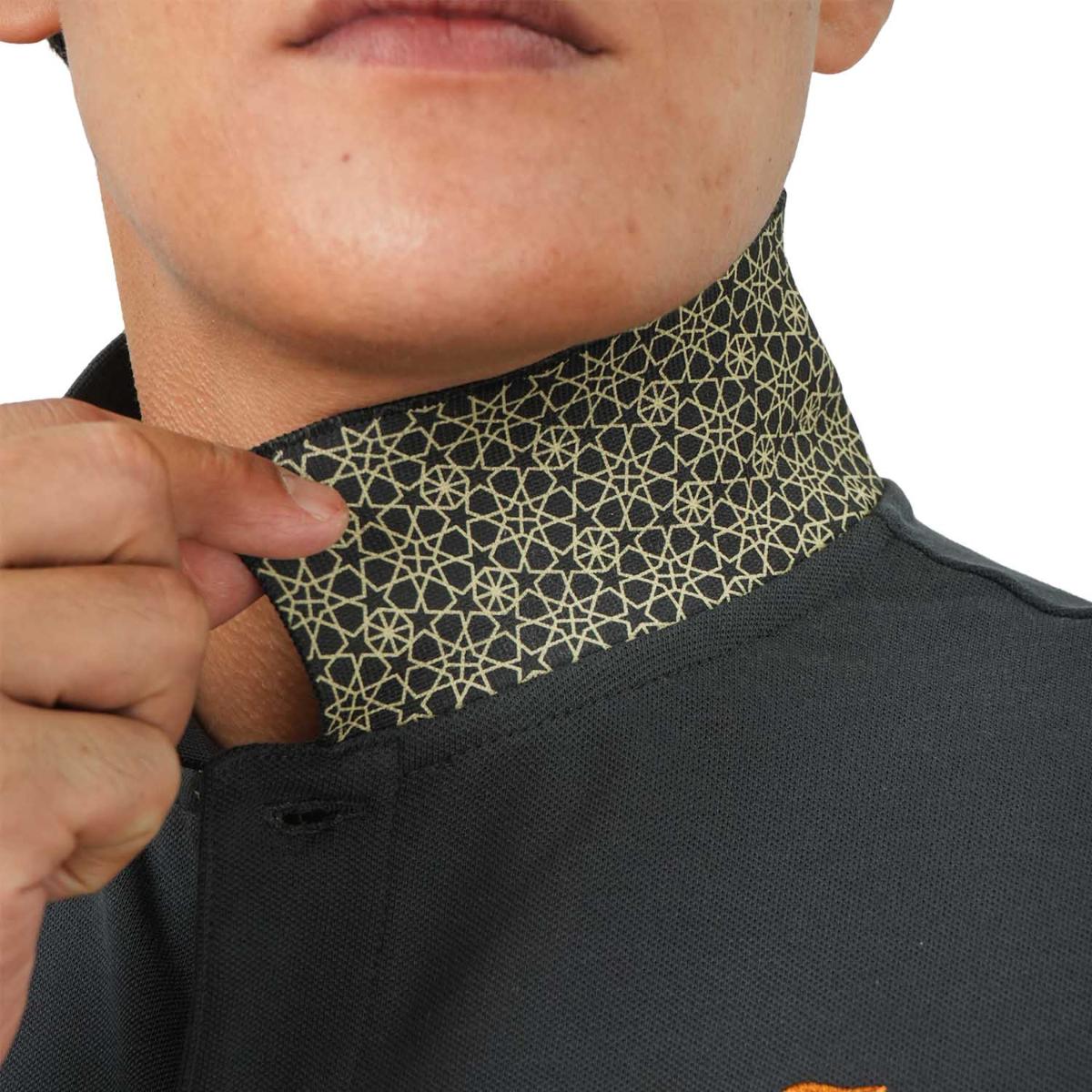 Men's 3D Lion Polo: Slim Fit, Bold Embroidery, Premium Pique