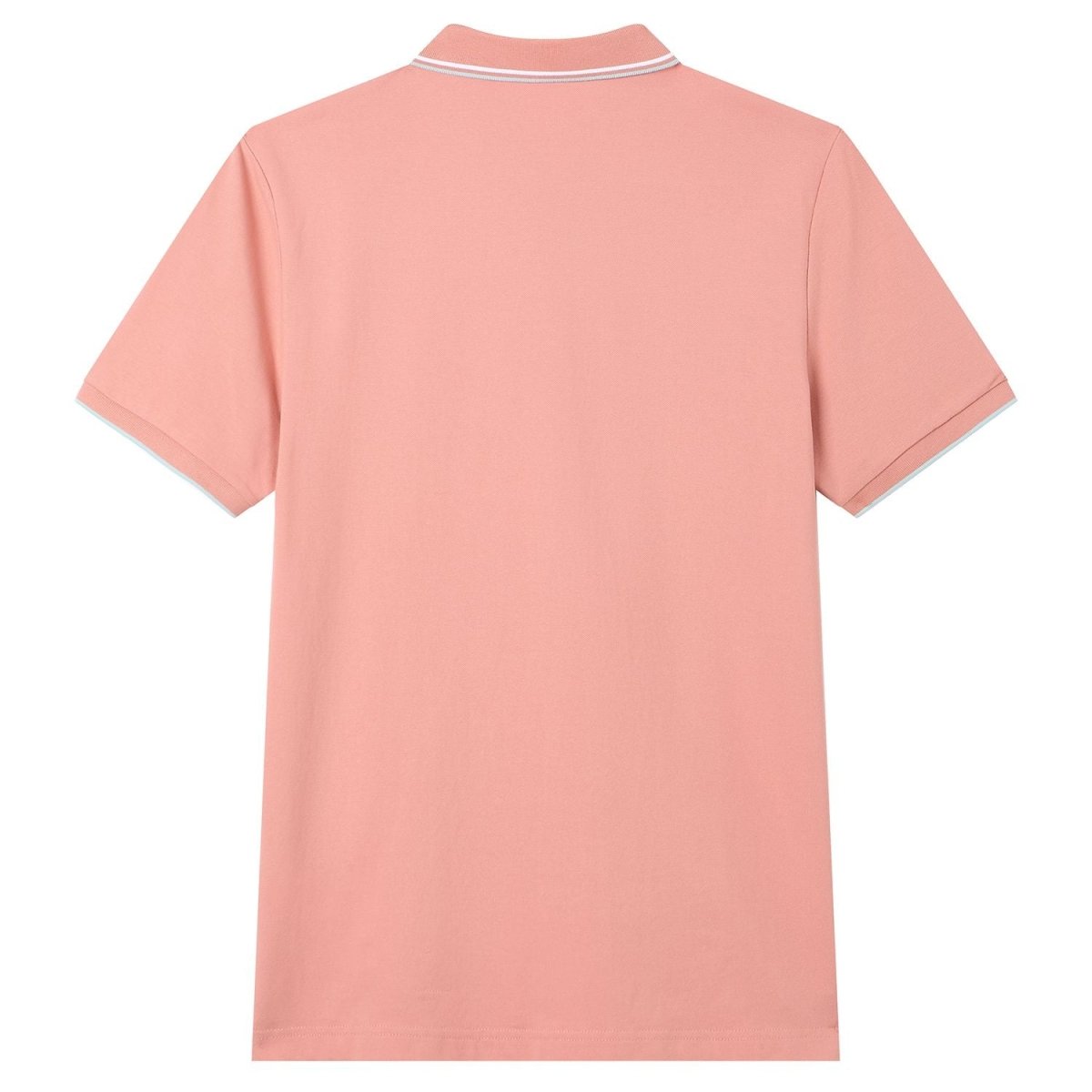Men's Slim Pique Cotton Lycra Solid Polo with Flat Knit Collar